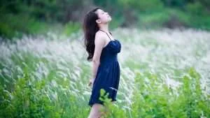 Woman in field