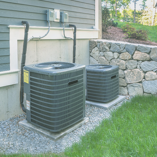 Air Conditioners on the side of a home