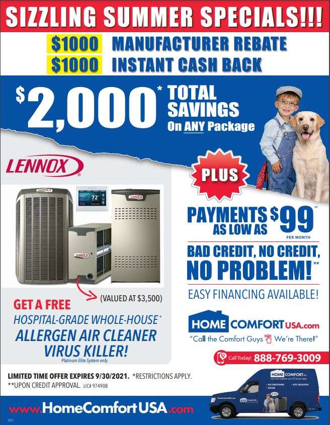 Home Comfort USA Promotions Home Comfort USA