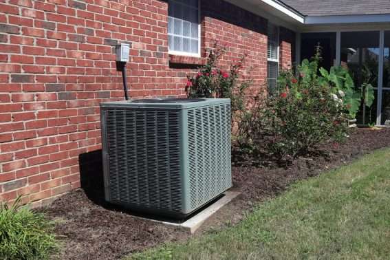 HVAC system installed outdoors