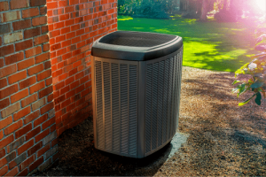 picture of a newer energy efficient outdoor ac unit