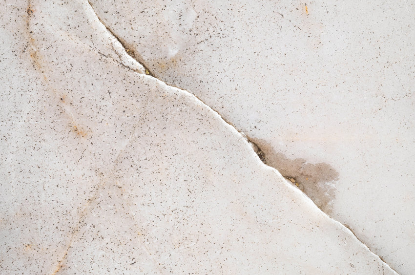 Closeup surface slab leak repair