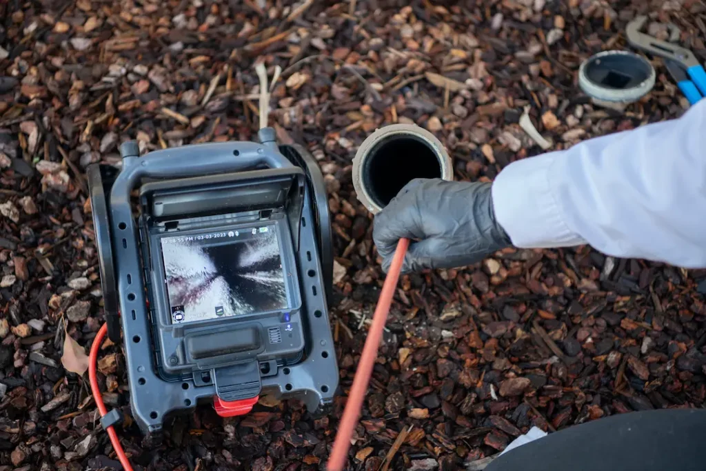 A sewer camera inspection